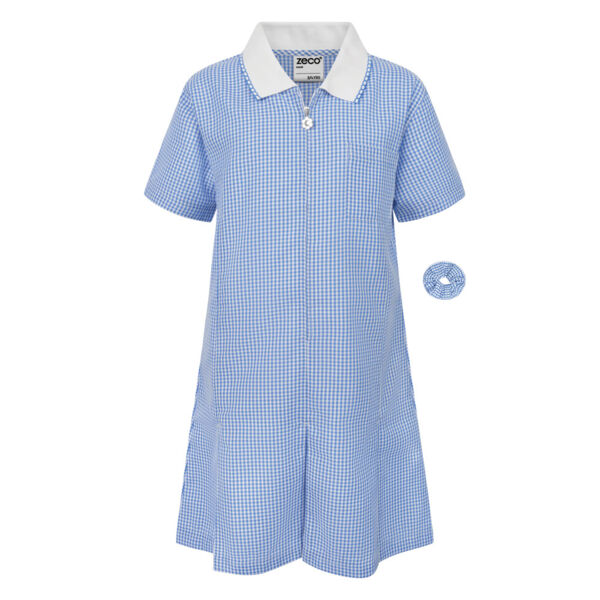 Zeco Summer Dress Gingham Blue Thumbnail